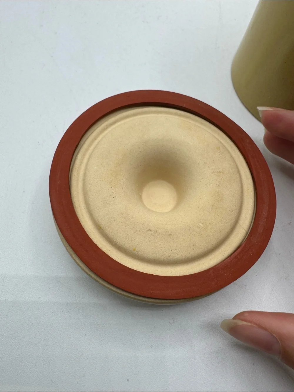 Vintage Stoneware Ceramic Crock Jar with Wire Clasp Lid 5